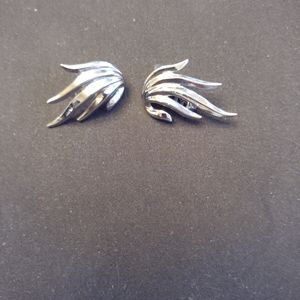 Crown Trafari Silvertone Earrings